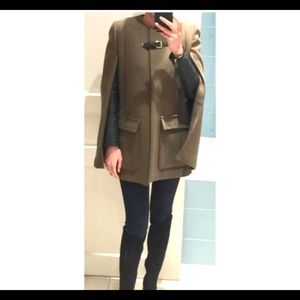 Maje Wool Cape Coat - Size 40 / US Size 8